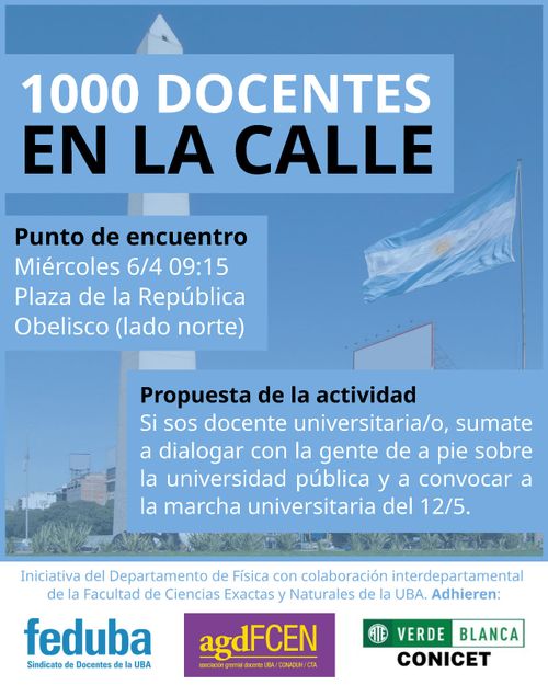 MIL DOCENTES EN LA CALLE