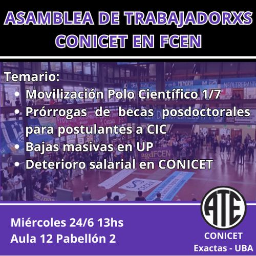 Asamblea de trabajadores del CONICET